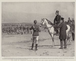 De hertog van Cambridge in Egypte, beoordeling van het garnizoen van Caïro door de Khedive
